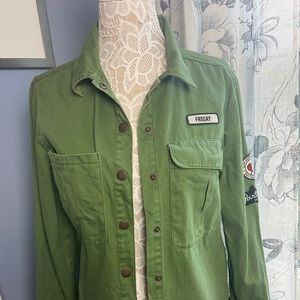 Forever 21 Military Style Shacket Shirt Jacket